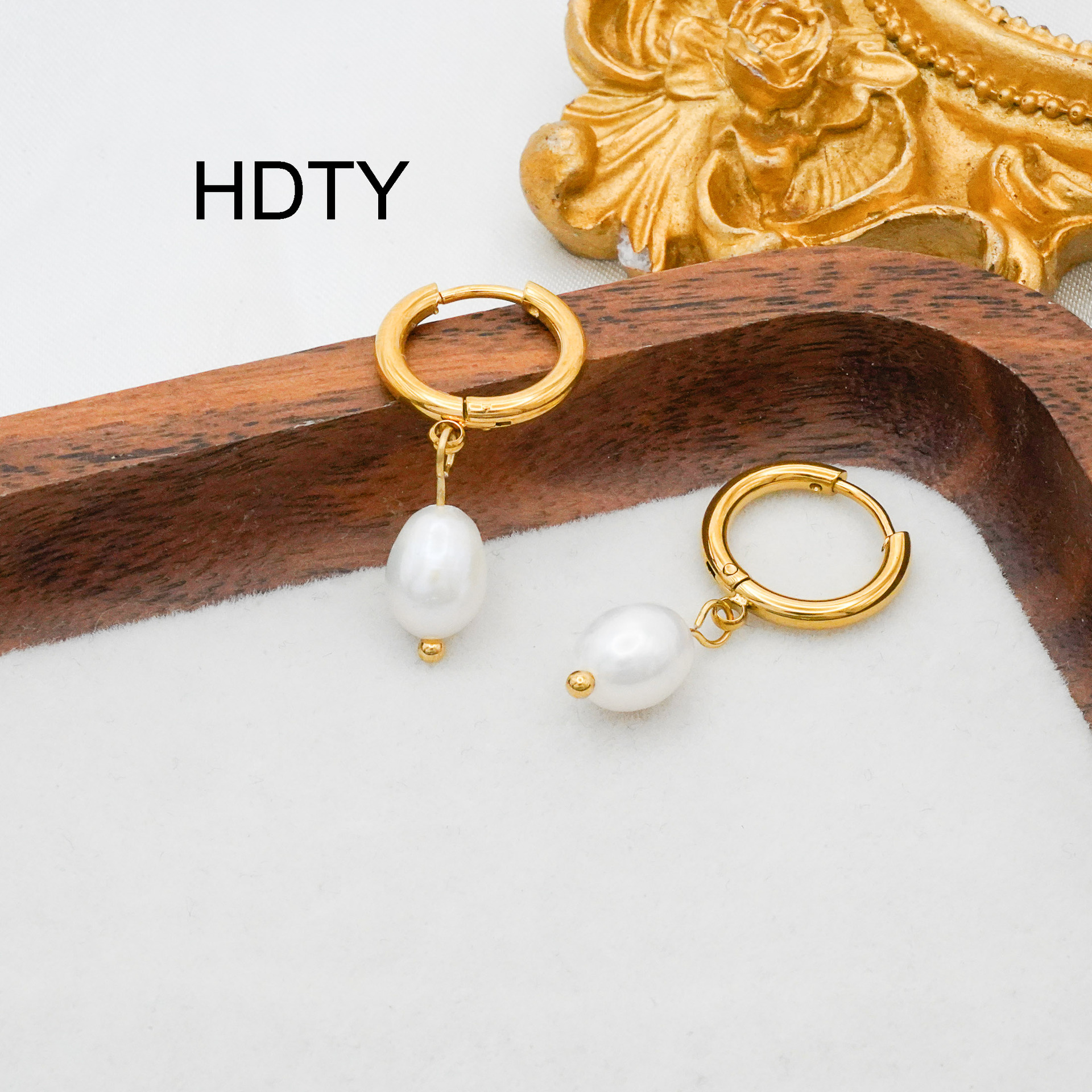 European Ocean Series Stainless Steel Earrings — 18K Plated